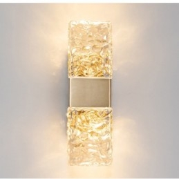Luminária de parede de cristal moderna embutida para cabeceira, varanda, corredor, sala de estar, quarto, estudo