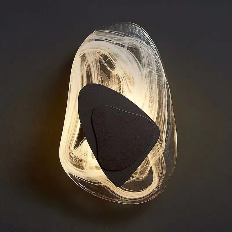 Apliques de parede de cristal nórdico Sala de estar Estudo Quarto Cabeceira Corredor Sala de estar Fundo Luz de parede
