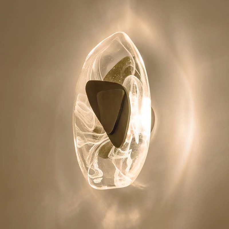 Apliques de parede de cristal nórdico Sala de estar Estudo Quarto Cabeceira Corredor Sala de estar Fundo Luz de parede