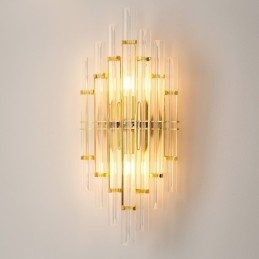 Luminária de parede de cristal de luxo para hotel, luminária de parede pós-moderna, personalidade, sala de estar, corredor, entrada, cenário, quarto, cabeceira, arandelas decorativas