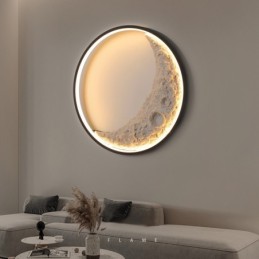 Luminárias de parede decorativas de fundo redondo nórdico para ambientes internos