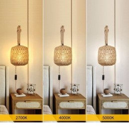 American Retro Wall Sconce 3M Corda de Cânhamo Pendurado Linha Corda de Papel Tecido Abajur