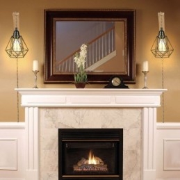 American Retro Wall Sconce 2.5M Corda de Cânhamo Fio Pendurado Abajur de Ferro Preto Pintado