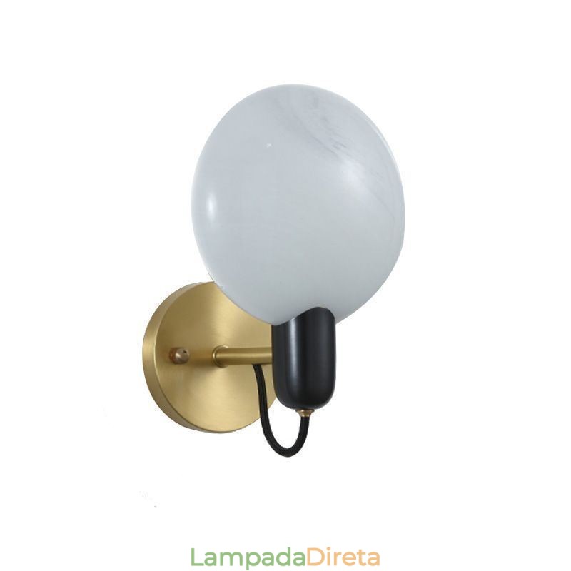 Luminária de parede de mármore para corredor, arandela para sala, banheiro, luzes de parede