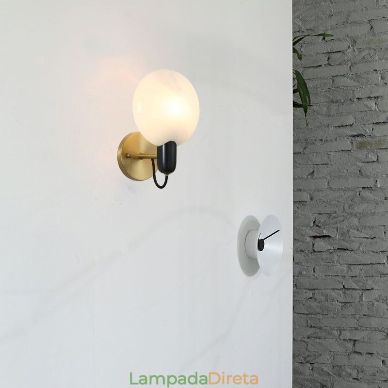 Luminária de parede de mármore para corredor, arandela para sala, banheiro, luzes de parede