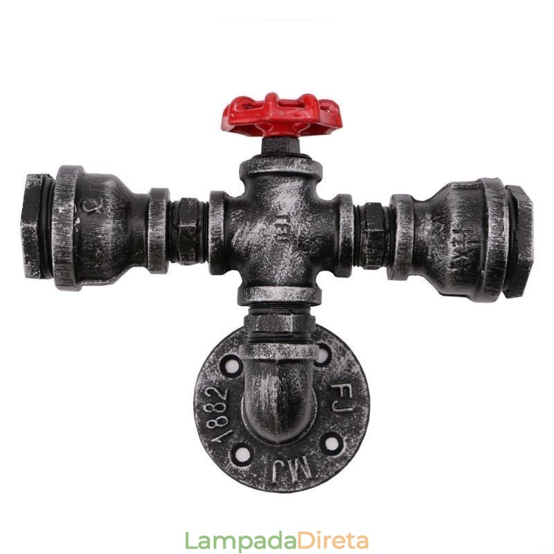 Vintage Retro Water Pipe Industrial Arandelas Luminária de Parede