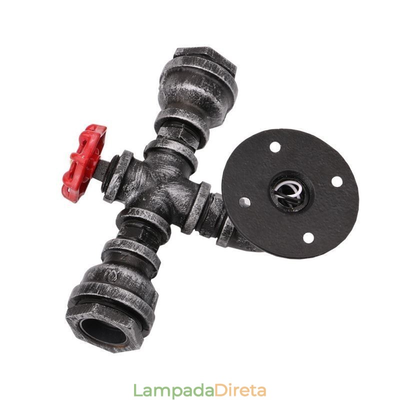 Vintage Retro Water Pipe Industrial Arandelas Luminária de Parede