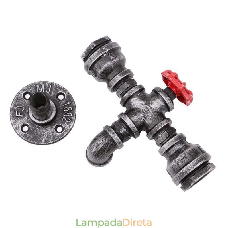 Vintage Retro Water Pipe Industrial Arandelas Luminária de Parede