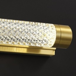 Luminária de parede Cilindro de acrílico de latão Espelho Luz frontal