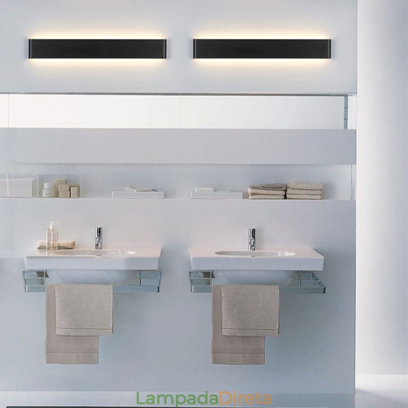 Luminária de corredor de acrílico com espelho de arandela moderna
