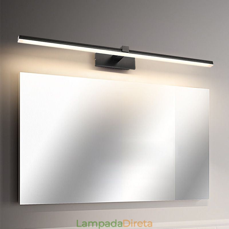 Luminária de parede contemporânea Espelho Luz frontal Iluminação acrílica Lavabo