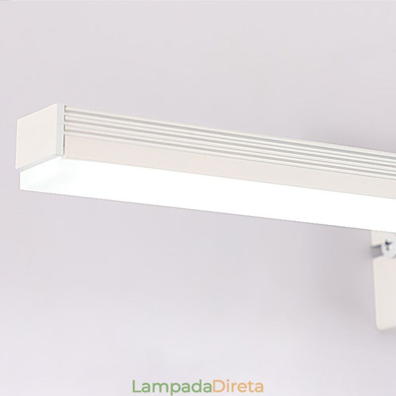 Luminária de parede contemporânea Espelho Luz frontal Iluminação acrílica Lavabo