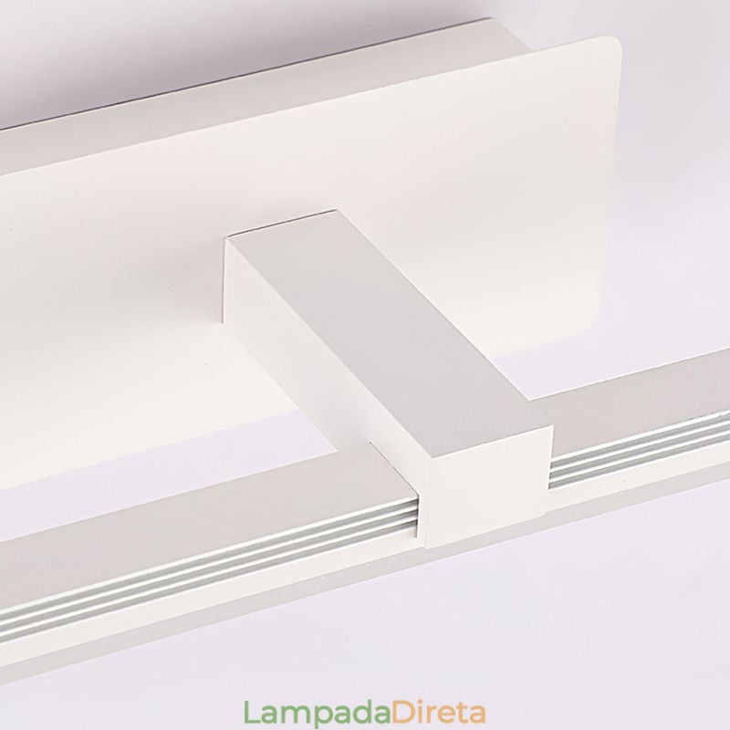 Luminária de parede contemporânea Espelho Luz frontal Iluminação acrílica Lavabo