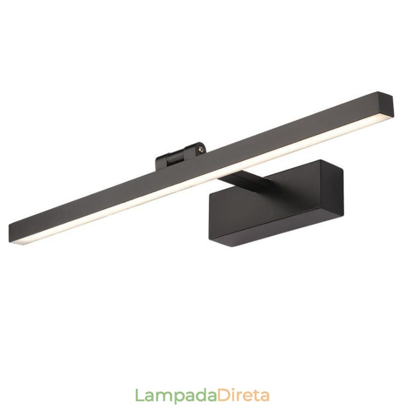 Luminária de parede ajustável com ângulo de luz frontal de espelho estilo nórdico para banheiro