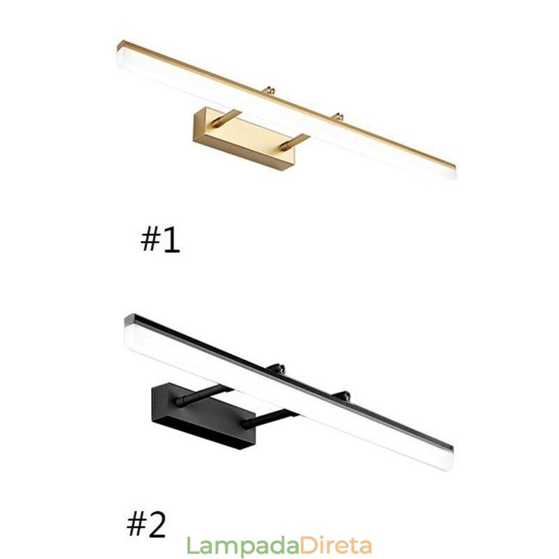 Espelho Frontal Luz Acrílico Esticável Sconce Lâmpada Corredor Banheiro