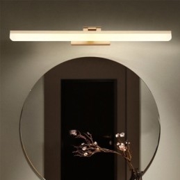 Luminária de parede moderna com espelho e luz frontal para banheiro