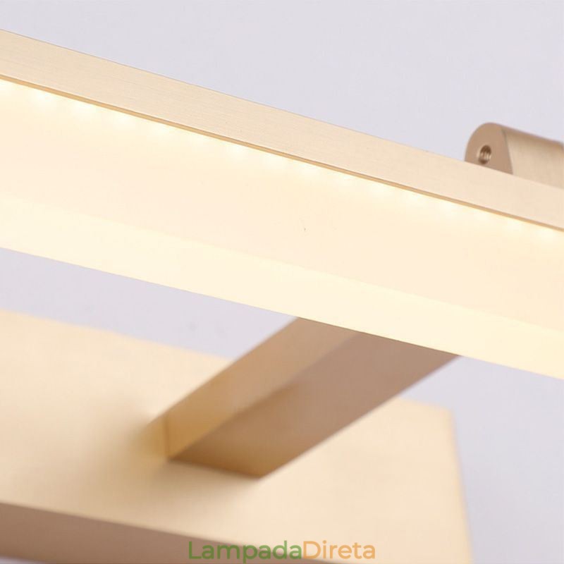 Luminária de parede moderna com espelho e luz frontal para banheiro