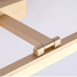 Luminária de parede moderna com espelho e luz frontal para banheiro