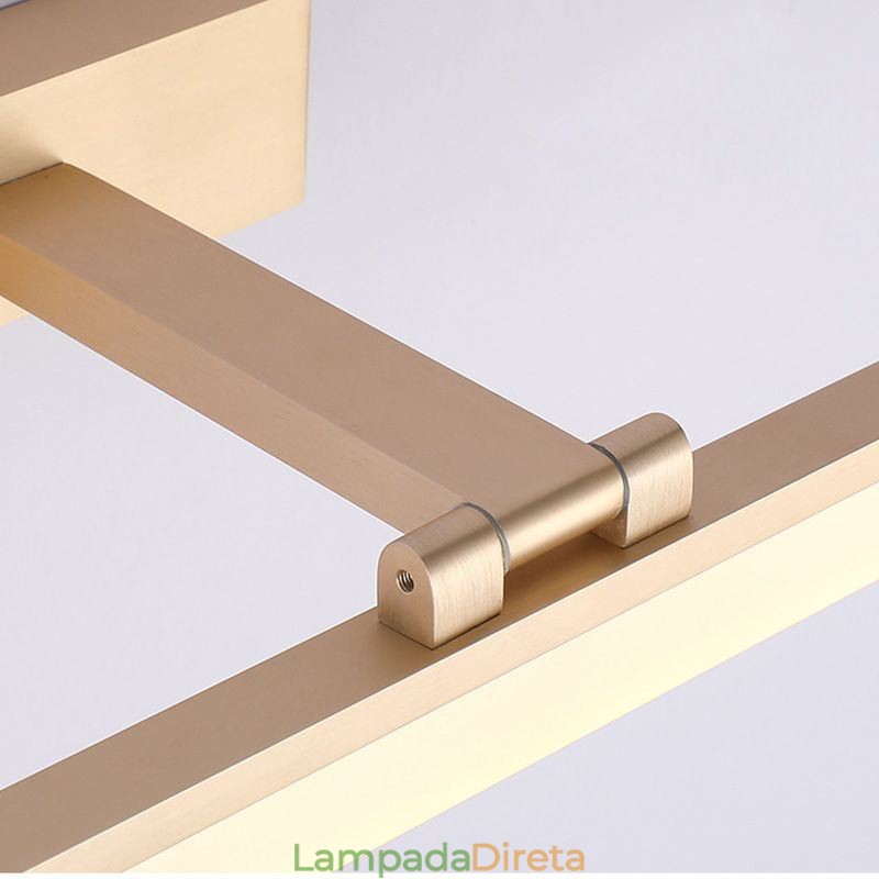Luminária de parede moderna com espelho e luz frontal para banheiro