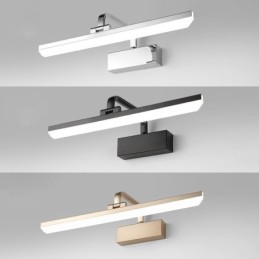 Luminária de parede moderna Espelho Luz frontal Ângulo ajustável Lavabo Luz de maquiagem