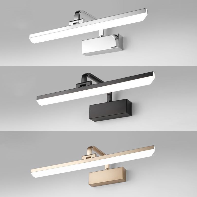 Luminária de parede moderna Espelho Luz frontal Ângulo ajustável Lavabo Luz de maquiagem