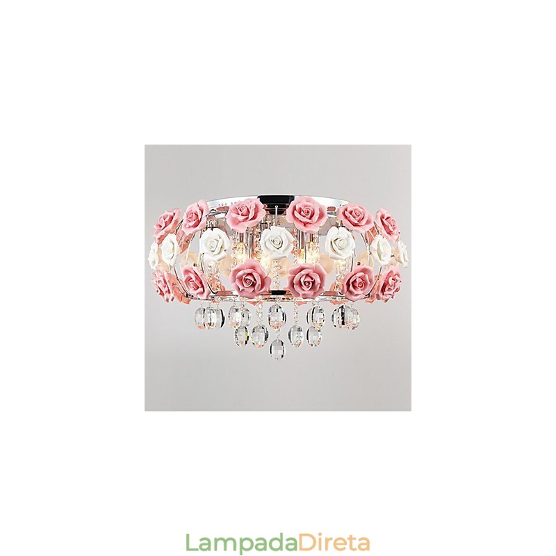 Montagem embutida em metal galvanizado de cristal country