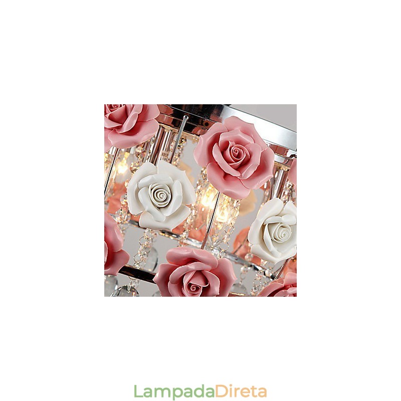 Montagem embutida em metal galvanizado de cristal country
