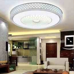 Luminária circular de cúpula romântica em cristal