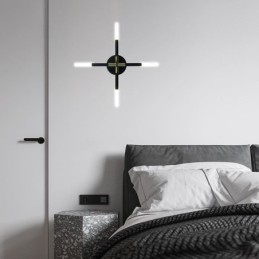 Luminária de parede moderna minimalista, branca quente, criativa, arandela
