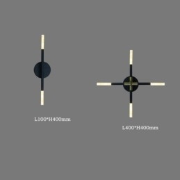 Luminária de parede moderna minimalista, branca quente, criativa, arandela