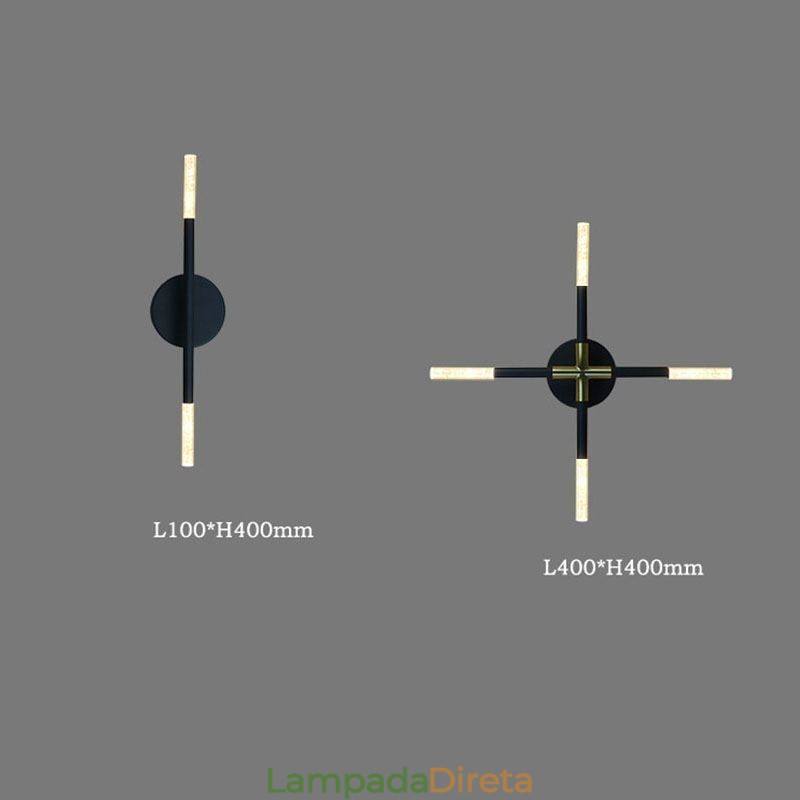 Luminária de parede moderna minimalista, branca quente, criativa, arandela