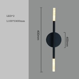 Luminária de parede moderna minimalista, branca quente, criativa, arandela