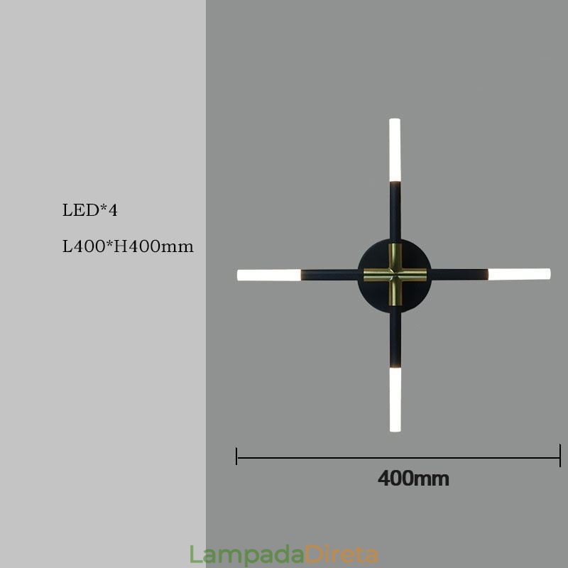 Luminária de parede moderna minimalista, branca quente, criativa, arandela