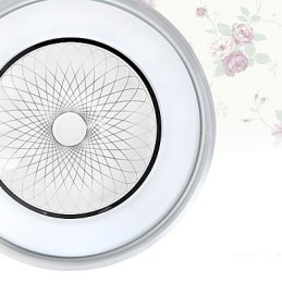Luminária circular de cúpula romântica em cristal