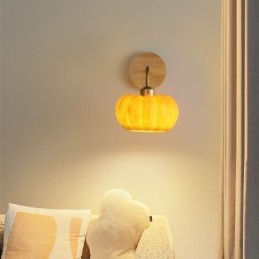 Luminária de parede estilo abóbora japonesa retrô