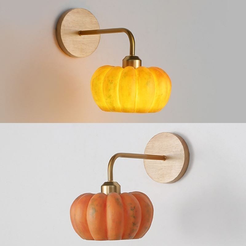 Luminária de parede estilo abóbora japonesa retrô