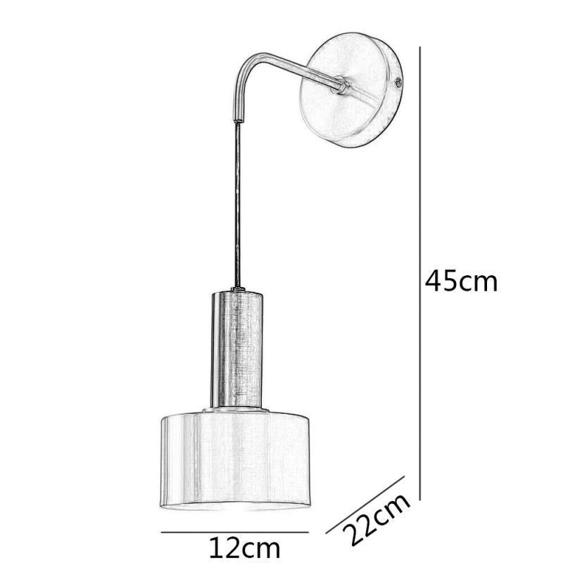Luminária de parede moderna, arandela com contraste de cor preta e dourada