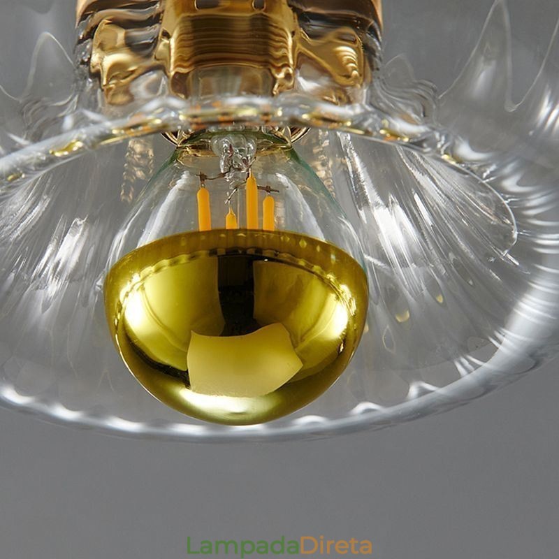 Iluminação de parede moderna com abajur de vidro transparente, arandela de parede escovada