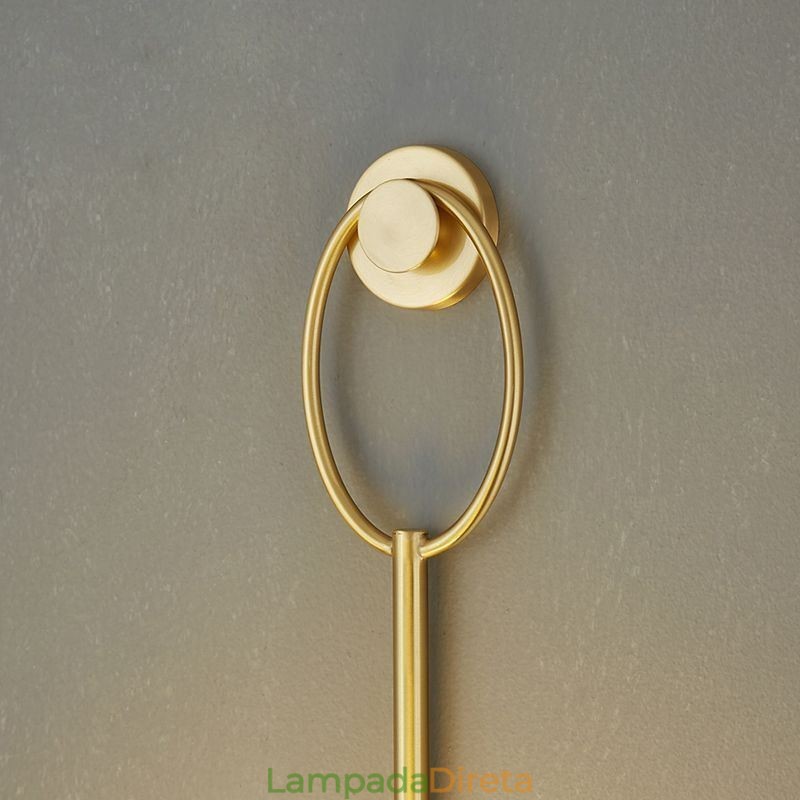 Luminária de parede moderna Globe Wall Sconce de vidro dourado escovado