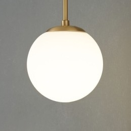 Luminária de parede moderna Globe Wall Sconce de vidro dourado escovado