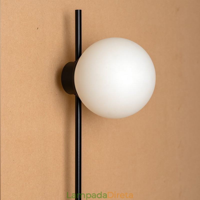 Luminária de parede Globe Wall Sconce Lighting Mid Century Magic Bean com plugue