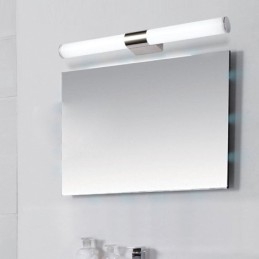 Espelho de luz de aço inoxidável moderno lâmpada de parede luzes de banheiro arandela