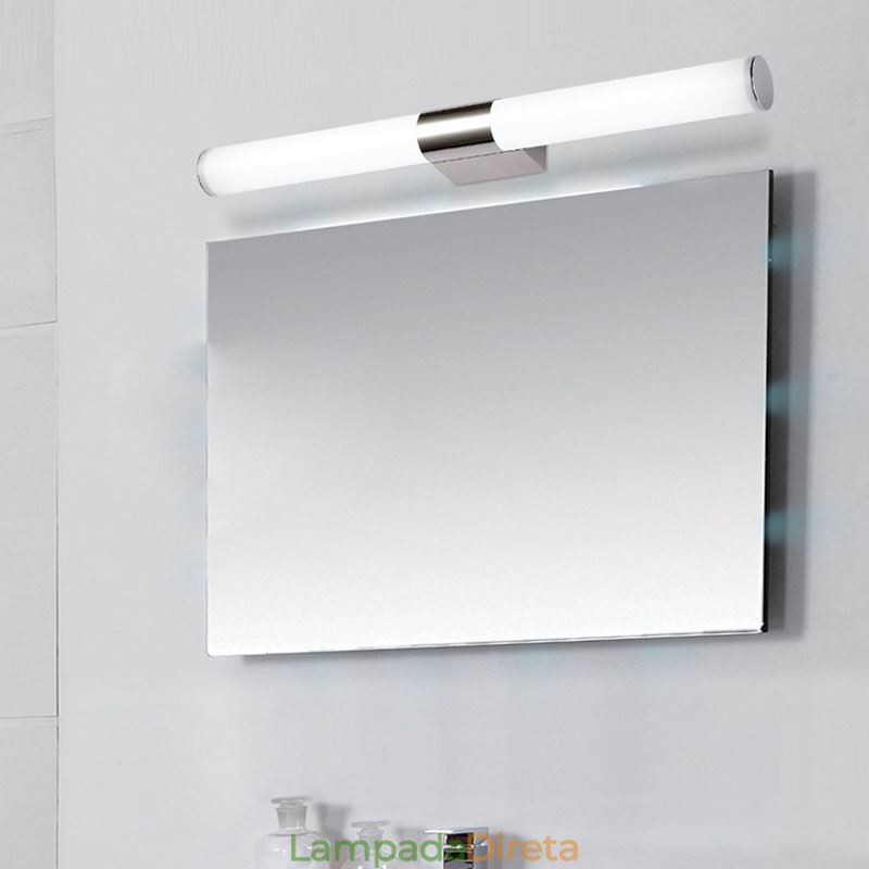 Espelho de luz de aço inoxidável moderno lâmpada de parede luzes de banheiro arandela