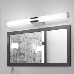 Espelho de luz de aço inoxidável moderno lâmpada de parede luzes de banheiro arandela