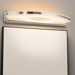 Luminária de parede moderna para espelho Iluminação de banheiro Aço inoxidável