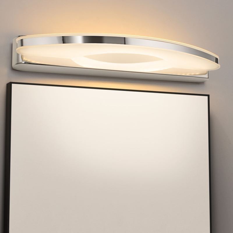 Luminária de parede moderna para espelho Iluminação de banheiro Aço inoxidável