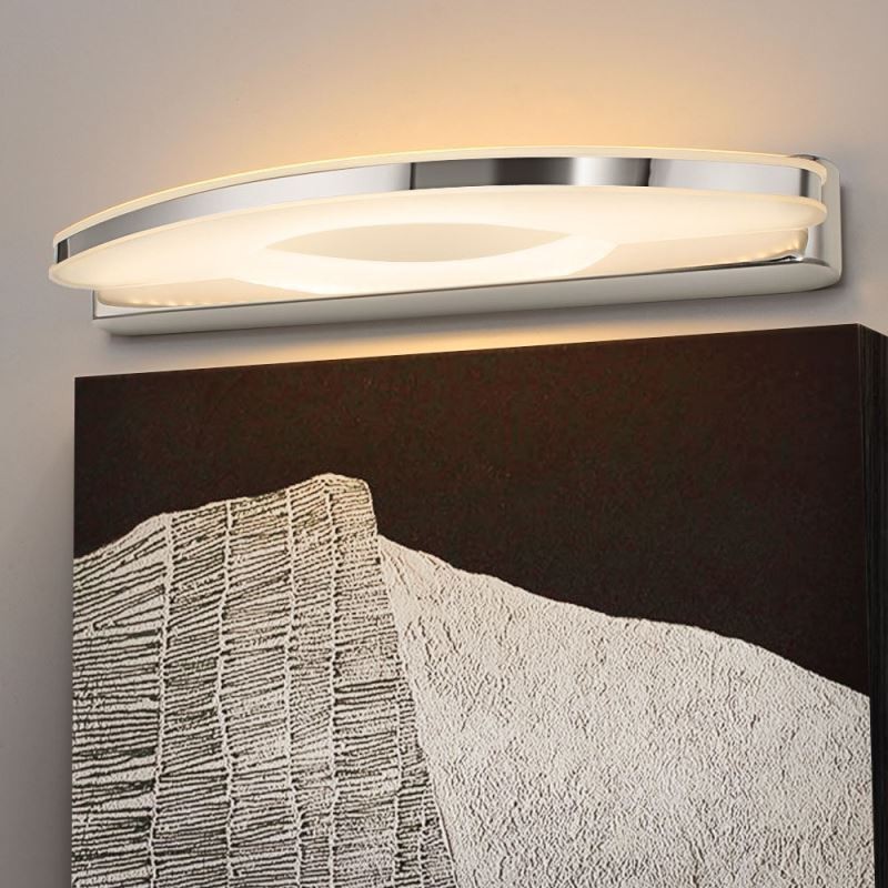 Luminária de parede moderna para espelho Iluminação de banheiro Aço inoxidável