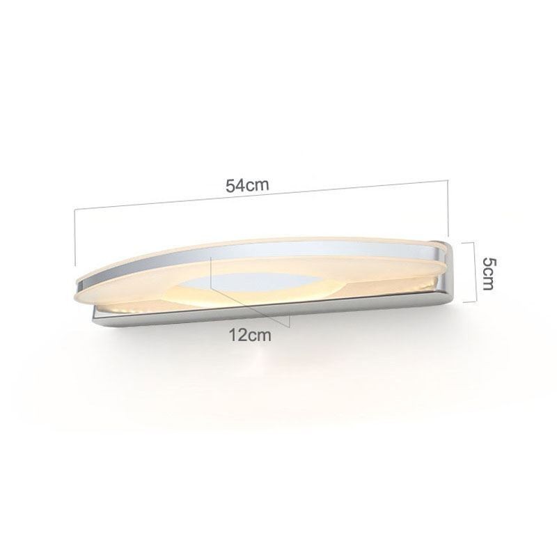 Luminária de parede moderna para espelho Iluminação de banheiro Aço inoxidável