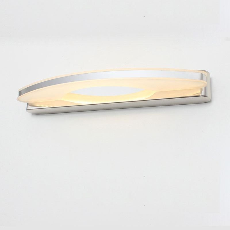 Luminária de parede moderna para espelho Iluminação de banheiro Aço inoxidável