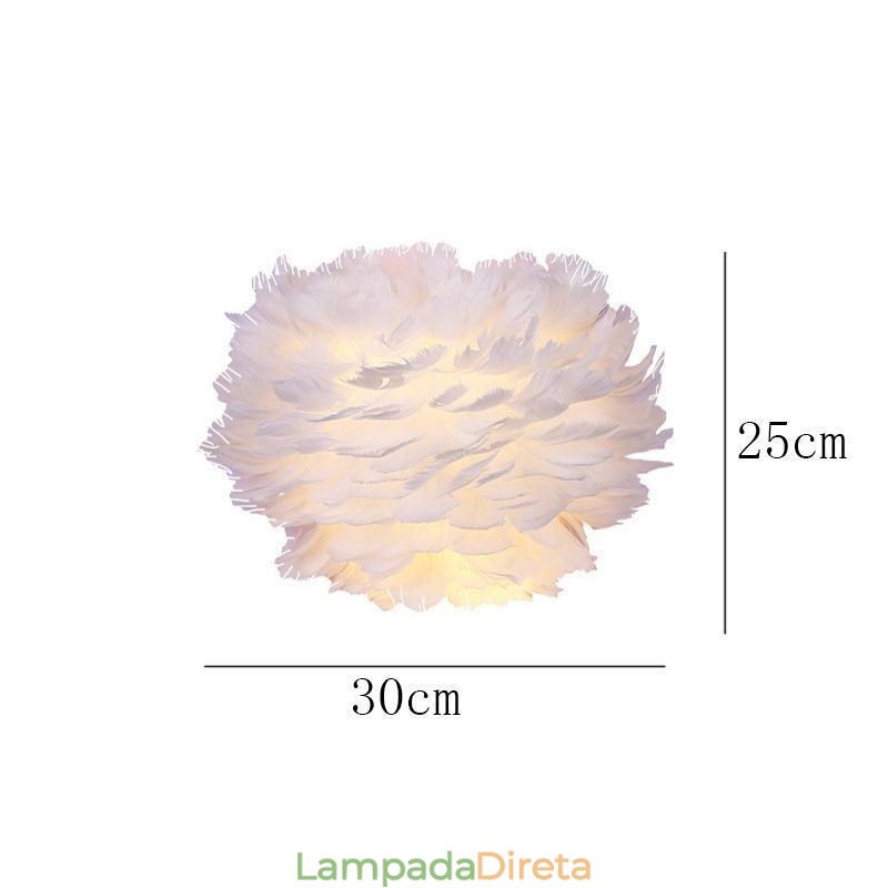 Luminária de parede criativa de penas Luminária decorativa de arandela